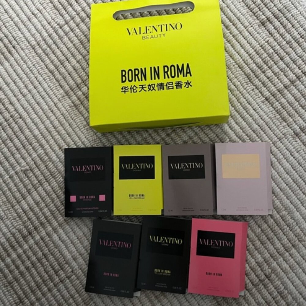 7 Valentino Beauty Born In Roma China Samples Set 0.04oz/1.2ml